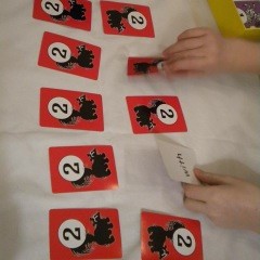 the reading game, matching cards